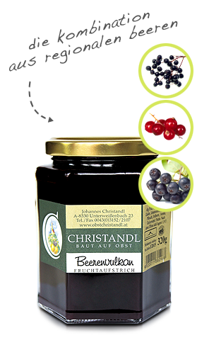 Beerenvulkan Fruchtaufstrich